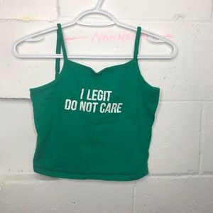 cropped tank top from bluenotes size small